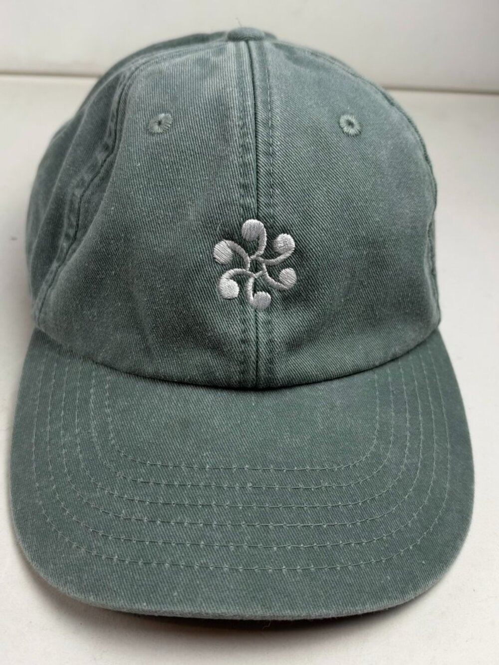 Legora Promo Merch Dad Hat Washed Green Cotton Embroidered Strapback Cap B655